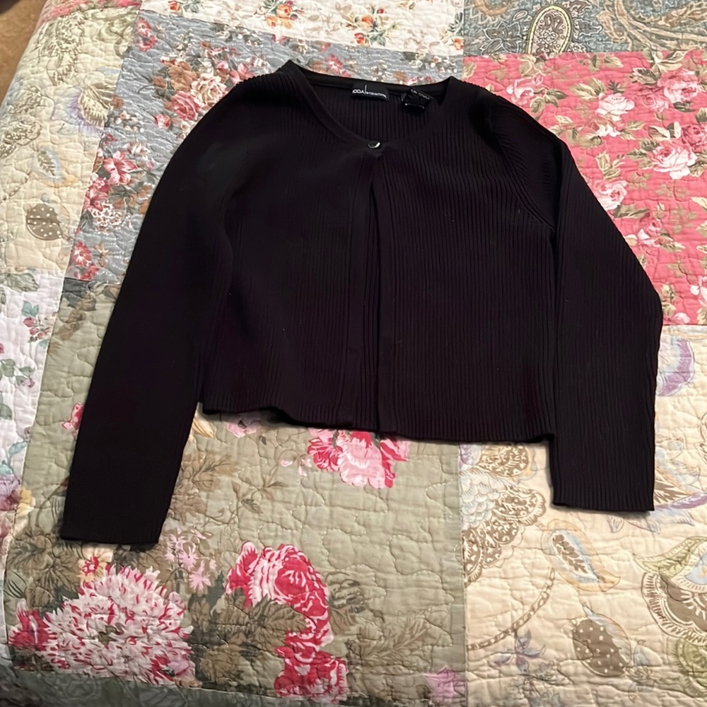 Mods long sleeve cotton cropped sweater